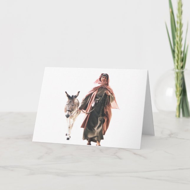 Cartes Pour Fêtes Annuelles Femme hébreue avec l'âne - l'entrée de Jérusalem (Devant)