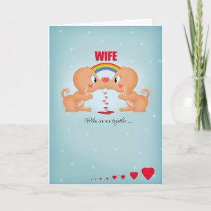 Cartes Pour Fêtes Annuelles Femme Lesbienne Saint Valentin Baiser Chiens et En