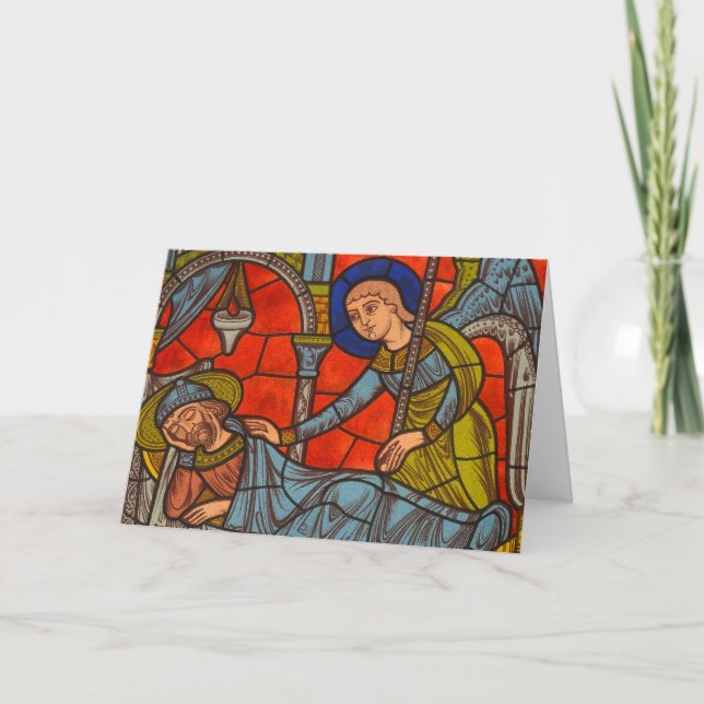 Cartes Pour Fêtes Annuelles Fenêtre en verre teinté de cathédrale de Chartres (Devant)