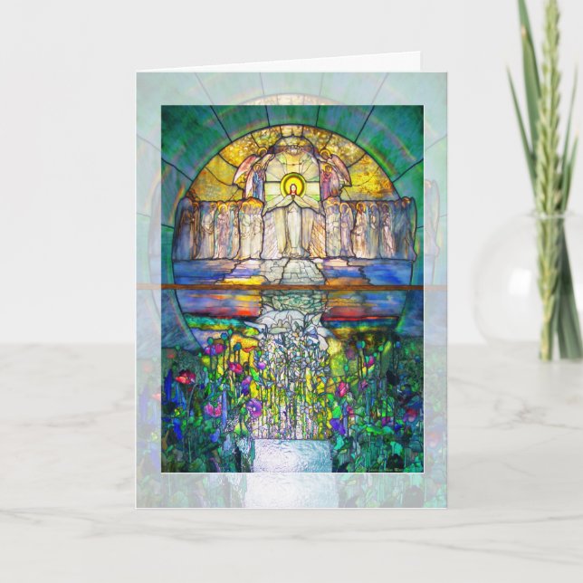 Cartes Pour Fêtes Annuelles Fenêtre en verre tendu de Pâques (Devant)
