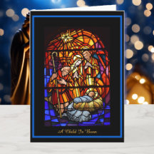 Fenêtre en verre tendu Nativité de Noël