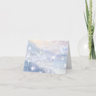 Cartes Pour Fêtes Annuelles Fenêtre figée   Belle scène hivernale de neige