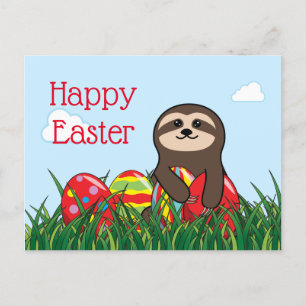 Cartes Pour Fêtes Annuelles Fentes et oeufs de Pâques Joyeux Pâques