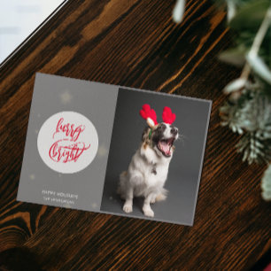 Cartes Pour Fêtes Annuelles Fer et brillant   Nom et photo personnalisés   Heu
