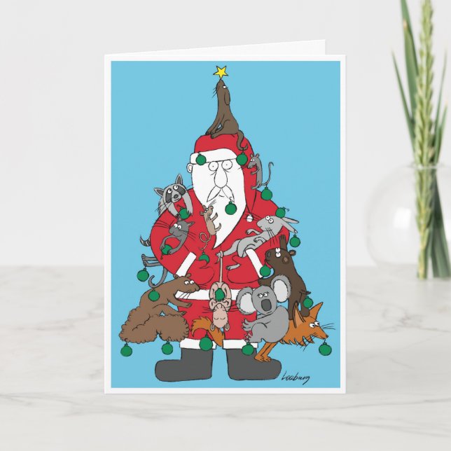 Cartes Pour Fêtes Annuelles Fer Noël (Devant)