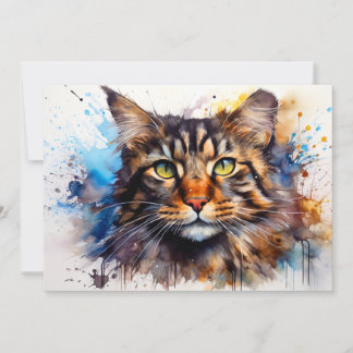 Cartes Pour Fêtes Annuelles Feral Maine Coon