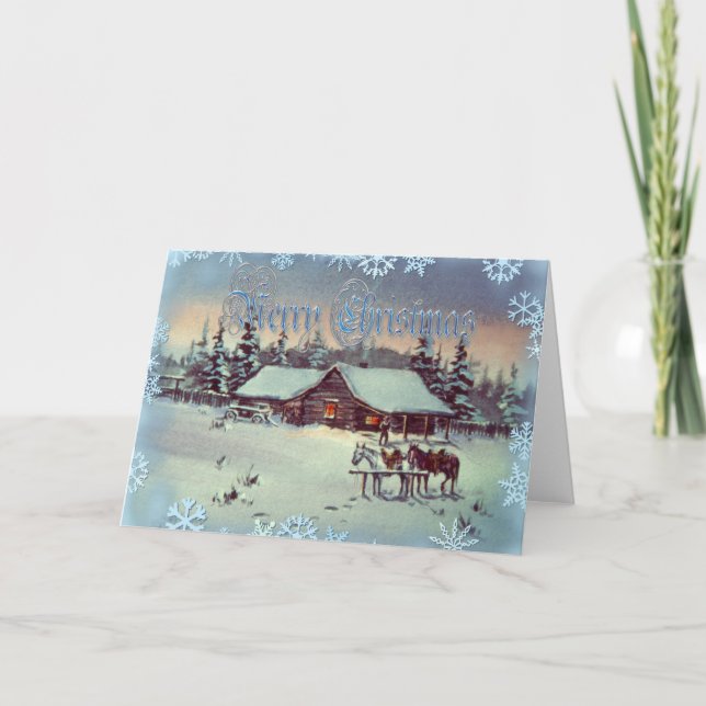 Cartes Pour Fêtes Annuelles FERME D'HIVER par SHARON SHARPE (Devant)