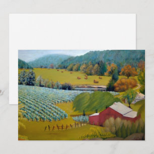 Cartes Pour Fêtes Annuelles Ferme du vignoble ensoleillé