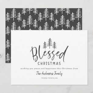 Cartes Pour Fêtes Annuelles Ferme rustique minimaliste moderne béni Noël