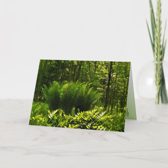 Cartes Pour Fêtes Annuelles Ferne sauvage Abstraite Pâques (Devant)
