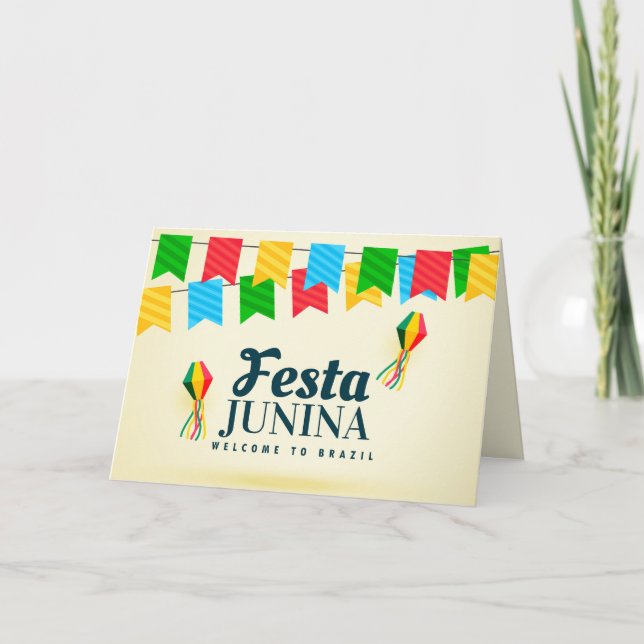 Cartes Pour Fêtes Annuelles Festa Junina - Bienvenue au Brésil (Devant)