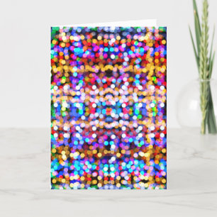Cartes Pour Fêtes Annuelles Festif de Noël coloré Bokeh Lumières