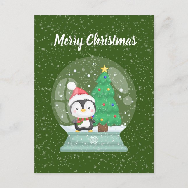 Cartes Pour Fêtes Annuelles Festif de Noël Pingouin (Devant)