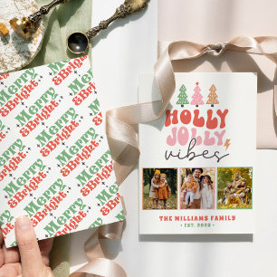 Cartes Pour Fêtes Annuelles Festif Décontracté Retro Photo de Noël
