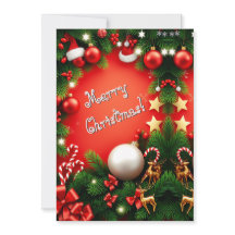 Festif Joyeux Noël personnalisé Rouge