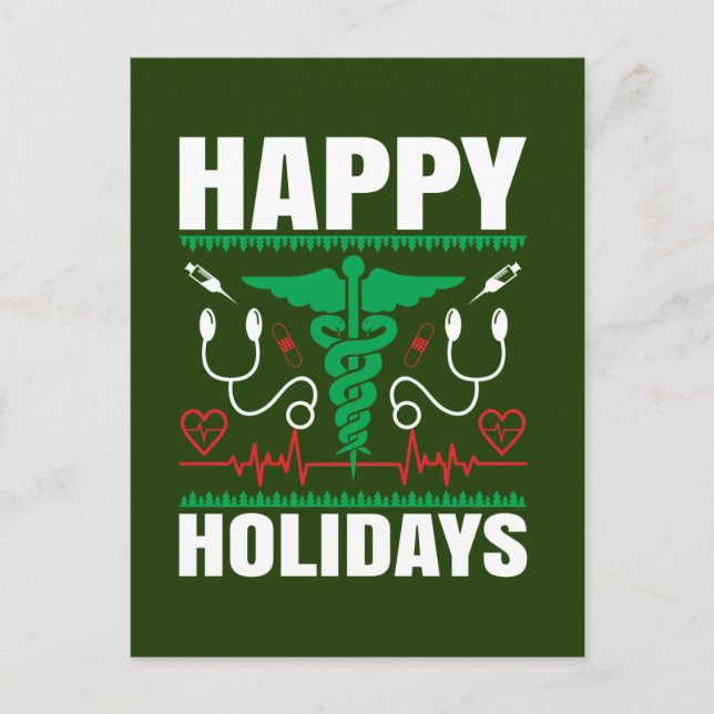 Cartes Pour Fêtes Annuelles Festif Noël Joyeux Noël Infirmière (Devant)
