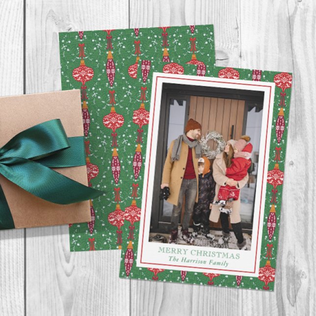 Cartes Pour Fêtes Annuelles Festif ornements de Noël Motif Photo (Créateur téléchargé)