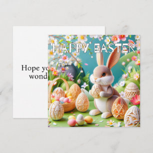Cartes Pour Fêtes Annuelles Festif Petit Joyeux Lapin De Pâques lapin