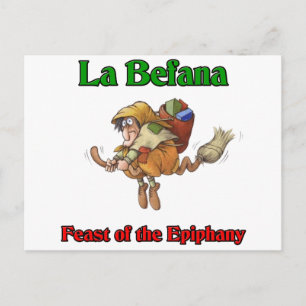 Cartes Pour Fêtes Annuelles Festin de Befana de La (sorcière de Noël) de