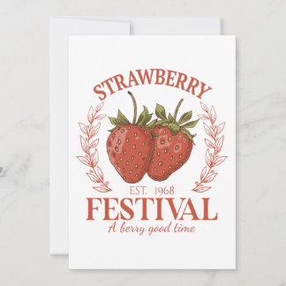 Cartes Pour Fêtes Annuelles Festival de la Fraise