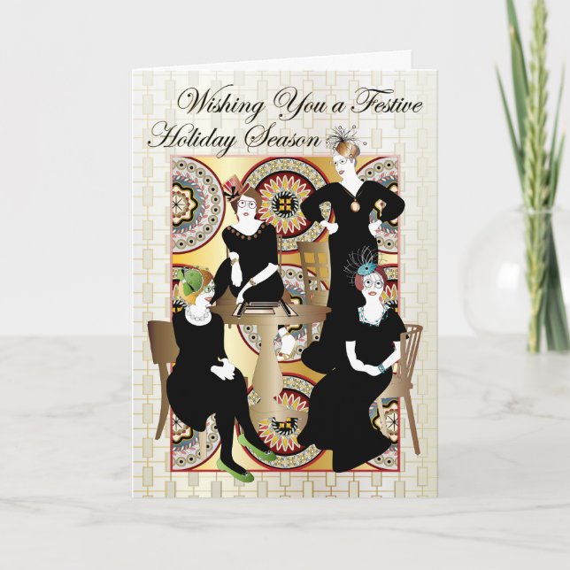 Cartes Pour Fêtes Annuelles Festival Mah Jongg (Devant)