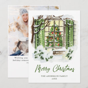 Cartes Pour Fêtes Annuelles Festive Country House Maison de Noël Salutation