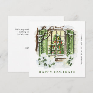 Cartes Pour Fêtes Annuelles Festive Country House Noël Accueil d'entreprise