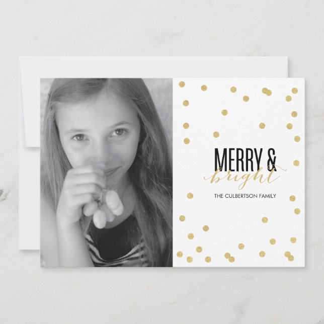 Cartes Pour Fêtes Annuelles Festive de l'Holiday Photo Card (Devant)