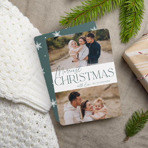 Cartes Pour Fêtes Annuelles Festive Greeting   Merry Christmas Two Photo