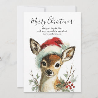 Cartes Pour Fêtes Annuelles Festive Little Reindeer