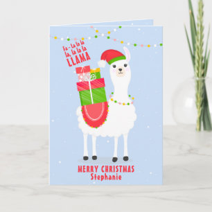 Cartes Pour Fêtes Annuelles Festive Llama Christmas