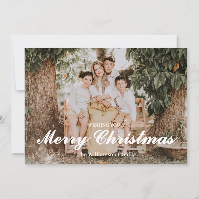 Cartes Pour Fêtes Annuelles Festive Merry And Bright Christmas  (Devant)