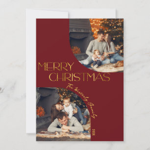 Cartes Pour Fêtes Annuelles Festive moderne Joyeux Arc de Noël
