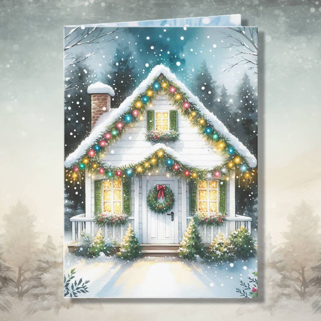 Cartes Pour Fêtes Annuelles Festive Noël à la maison (Créateur téléchargé)