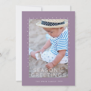 Cartes Pour Fêtes Annuelles Festive Purple Tidings Photo de Noël