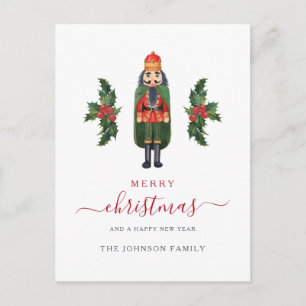 Cartes Pour Fêtes Annuelles Festive Red Nutcracker Joyeux Noël