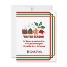 Festive 'Tis The Season Christmas Card