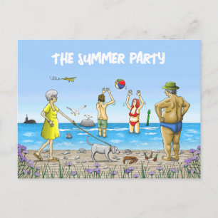 Cartes Pour Fêtes Annuelles Fête d'anniversaire d'été sur la plage
