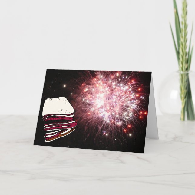 Cartes Pour Fêtes Annuelles Fête de Bacon (Devant)