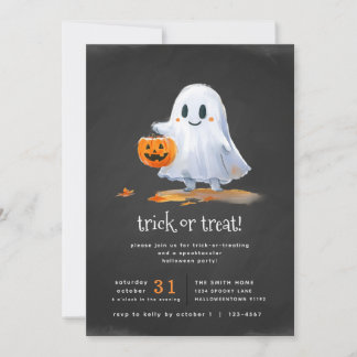 Cartes Pour Fêtes Annuelles Fête de Halloween adorable fantôme Spooktacular po