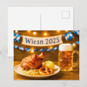 Cartes Pour Fêtes Annuelles Fête de la bière et du jarret de porc Oktoberfest 