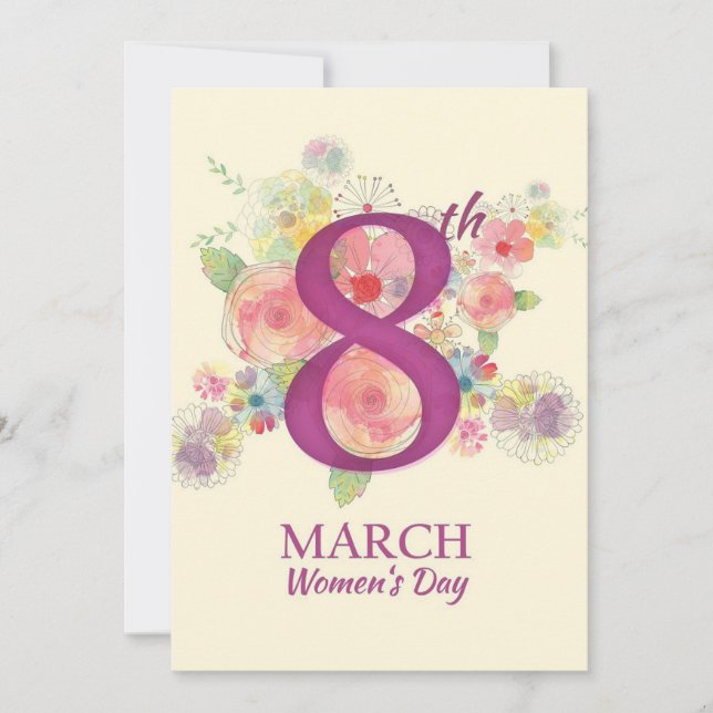 Cartes Pour Fêtes Annuelles Fête de la femme (Devant)