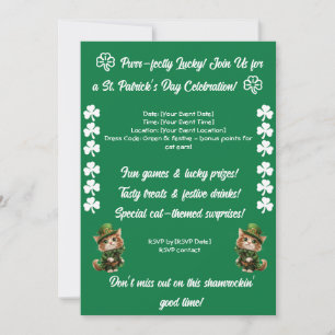 Cartes Pour Fêtes Annuelles Fête de la Saint-Patrick pour chats