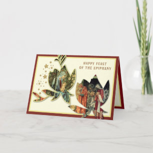 Cartes Pour Fêtes Annuelles Fête de l'Epiphanie Trois Rois Prière Jésus