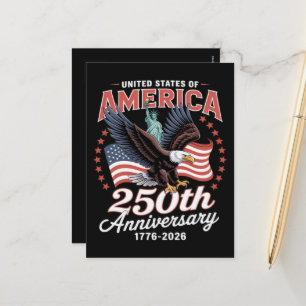 Cartes Pour Fêtes Annuelles Fête de l'indépendance 250e anniversaire États-Uni