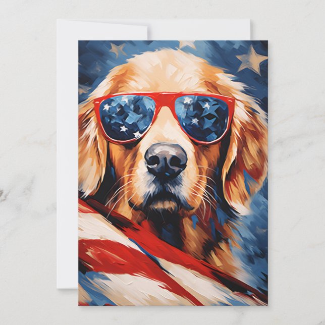 Cartes Pour Fêtes Annuelles Fête de l'indépendance du Labrador 4 juillet (Devant)