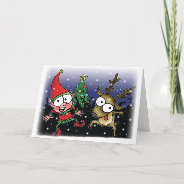 Cartes Pour Fêtes Annuelles Fête de Noël (Devant)