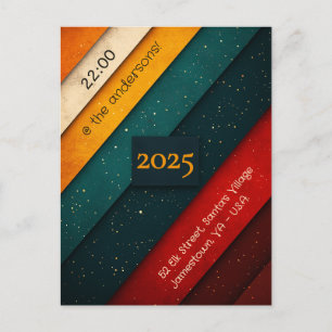Cartes Pour Fêtes Annuelles Fête de Noël aux rayures colorées