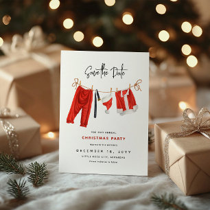 Cartes Pour Fêtes Annuelles Fête de Noël de la corde à linge festive, Sauvegar