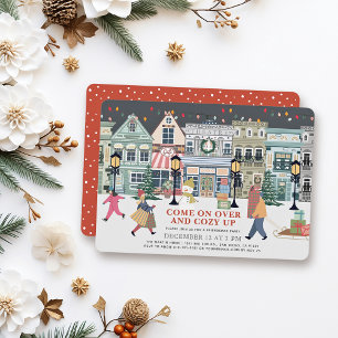 Cartes Pour Fêtes Annuelles Fête de Noël de la ville de Noël Cosy